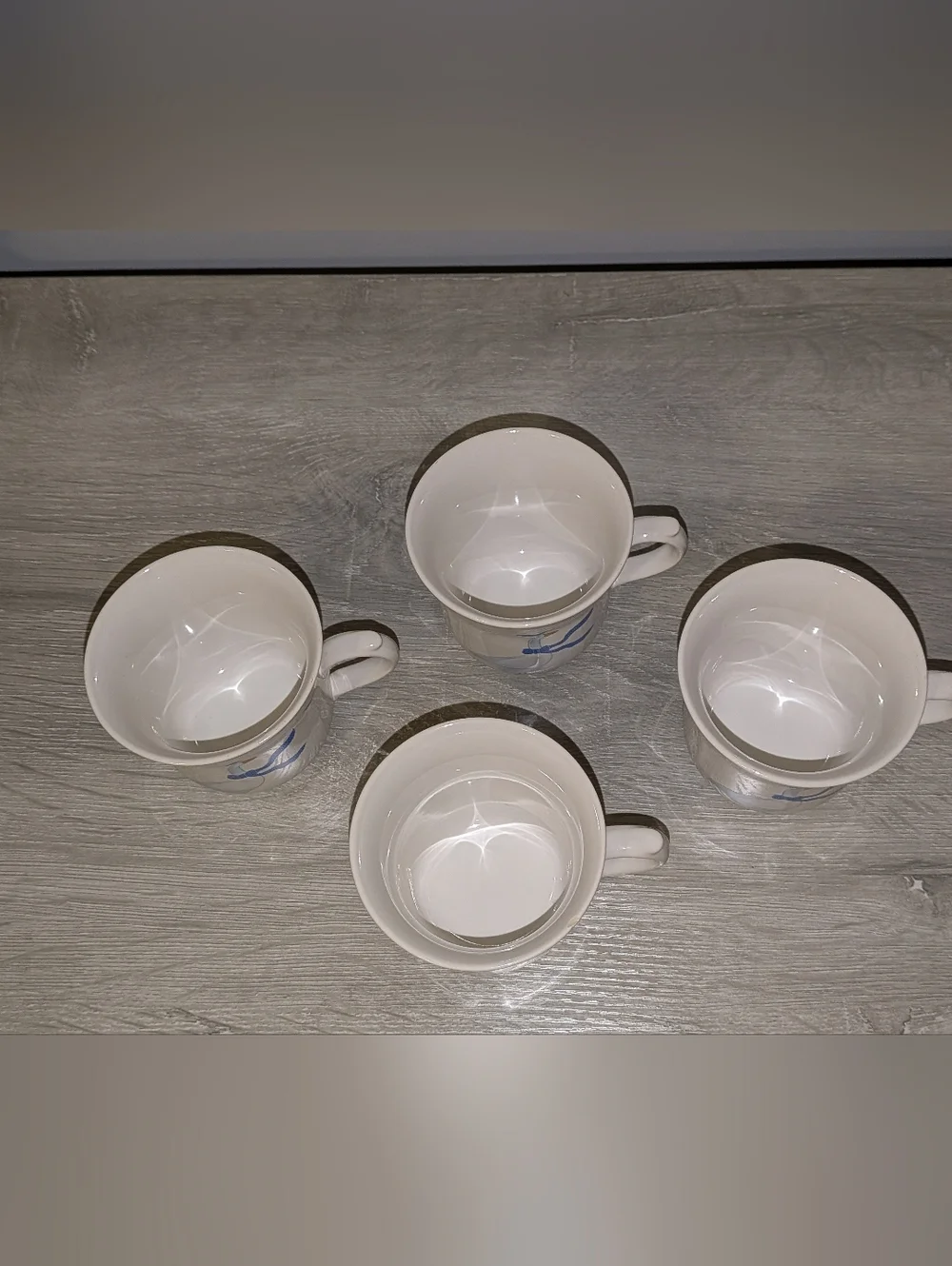 4 Vintage 1987 Newcor Countryside Geese Stoneware Cups Granny Core Cottage Core - Picture 5 of 7